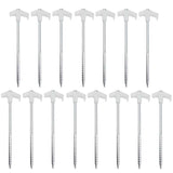 Darrahopens Outdoor > Others 15PCS/set Tent Pegs Heavy Duty Screw Steel In Ground Camping Stakes Outdoor Nail