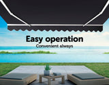darrahopens Outdoor > Others Motorised Outdoor Folding Arm Awning Retractable Sunshade Canopy Grey 4.0m x 3.0m