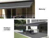 darrahopens Outdoor > Others Motorised Outdoor Folding Arm Awning Retractable Sunshade Canopy Grey 4.0m x 3.0m