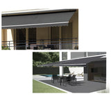 darrahopens Outdoor > Others Motorised Outdoor Folding Arm Awning Retractable Sunshade Canopy Grey 4.0m x 3.0m