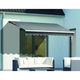 darrahopens Outdoor > Others Outdoor Folding Arm Awning Retractable Sunshade Canopy Grey 4.0m x 3.0m