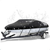 Darrahopens Outdoor Recreation > Boating > Boating Accessories 11-13ft Boat Cover Trailerable Marine Grade 600D Black