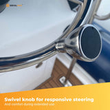 Darrahopens Outdoor Recreation > Boating > Boating Accessories 13.5" Boat Stainless Steel Steering Wheel - 5 Spoke with Knob For 3/4" Shaft