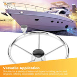 Darrahopens Outdoor Recreation > Boating > Boating Accessories 13.5" Boat Stainless Steel Steering Wheel - 5 Spoke with Knob For 3/4" Shaft