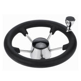 Darrahopens Outdoor Recreation > Boating > Boating Accessories 13.5" Boat Steering Wheel With Grip Cover - Stainless Steel 3/4" 5 Spoke With Knob