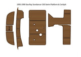 Darrahopens Outdoor Recreation > Boating > Boating Accessories 1995-1999 Sea Ray Sundancer 330 Swim Platform Cockpit Pad Boat EVA Foam Faux Teak Floor SeaDek MarineMat Gatorstep Style Self Adhesive
