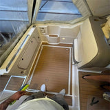 Darrahopens Outdoor Recreation > Boating > Boating Accessories 1999 Bayliner 2855 Swim Platform Cockpit Boat EVA Foam Faux Teak Deck Floor Pad Mat SeaDek MarineMat Gatorstep Style Self Adhesive