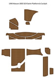 Darrahopens Outdoor Recreation > Boating > Boating Accessories 1999 Maxum 3000 SCR Swim Platform Cockpit Pad Boat EVA Faux Foam Teak Deck Floor SeaDek MarineMat Gatorstep Style Self Adhesive