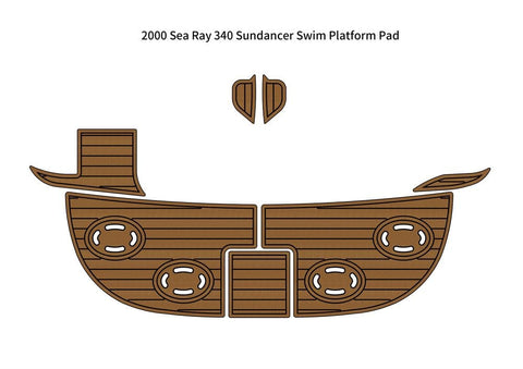 Darrahopens Outdoor Recreation > Boating > Boating Accessories 2000 Sea Ray 340 Sundancer Swim Platform Pad Boat EVA Foam Teak Deck Floor Mat SeaDek MarineMat Gatorstep Style Self Adhesive