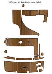 Darrahopens Outdoor Recreation > Boating > Boating Accessories 2003 Rinker 342 Swim Platform Cockpit Pad Boat EVA Foam Faux Teak Deck Floor Mat SeaDek MarineMat Gatorstep Style Self Adhesive In Australia - Darrahopens
