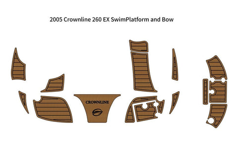 Darrahopens Outdoor Recreation > Boating > Boating Accessories 2005 Crownline 260 EX Swim Platform Bow Boat EVA Faux Foam Teak Deck Floor Pad SeaDek MarineMat Gatorstep Style Self Adhesive