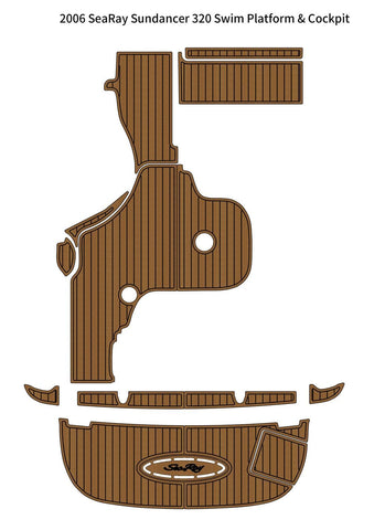 Darrahopens Outdoor Recreation > Boating > Boating Accessories 2006 Sea Ray Sundancer 320 Swim Platform Cockpit Pad Boat EVA Teak Flooring Mat SeaDek MarineMat Gatorstep Style Self Adhesive