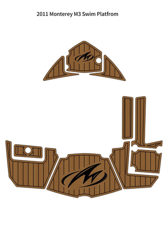 Darrahopens Outdoor Recreation > Boating > Boating Accessories 2011 Monterey M3 Swim Platform Step Pad Boat EVA Foam Faux Teak Deck Floor Mat SeaDek MarineMat Gatorstep Style Self Adhesive