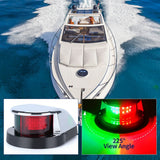 Darrahopens Outdoor Recreation > Boating > Boating Accessories 2pcs LED Boat Navigation Light Red and Green LED Marine Navigation Light Boat Bow Light for Pontoon and Small Boat (Silver)