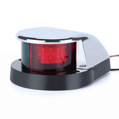 Darrahopens Outdoor Recreation > Boating > Boating Accessories 2pcs LED Boat Navigation Light Red and Green LED Marine Navigation Light Boat Bow Light for Pontoon and Small Boat (Silver)