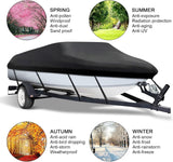 Darrahopens Outdoor Recreation > Boating > Boating Accessories 600D Heavy Duty Waterproof Boat Cover, Black, 14-16FT, 510*250cm In Australia - Darrahopens