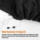 600D Oxford Cloth Outboard Motor Cover, Waterproof UV Resistant Boat Engine Protective Cover for Yacht Fishing Boat（15-20HP）