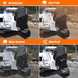 Darrahopens Outdoor Recreation > Boating > Boating Accessories 600D Oxford Cloth Outboard Motor Cover, Waterproof UV Resistant Boat Engine Protective Cover for Yacht Fishing Boat（6-15HP）