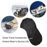 Darrahopens Outdoor Recreation > Boating > Boating Accessories 600D Oxford Cloth Outboard Motor Cover, Waterproof UV Resistant Boat Engine Protective Cover for Yacht Fishing Boat（6-15HP）