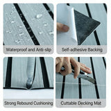 Darrahopens Outdoor Recreation > Boating > Boating Accessories EVA Foam Boat Flooring Mat Decking Sheet 240*30*0.6cm Light Grey