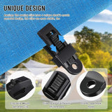 Darrahopens Outdoor Recreation > Boating > Boating Accessories Heavy Duty Tarpaulin Clamps Black 15 Pieces for Tents Camping Boat Covers