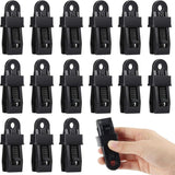 Darrahopens Outdoor Recreation > Boating > Boating Accessories Heavy Duty Tarpaulin Clamps Black 15 Pieces for Tents Camping Boat Covers