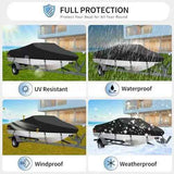 Outdoor V-shaped yacht with dust cover, sunscreen and rainproof boat cover, Teflon boat body protection cover In Australia - Darrahopens