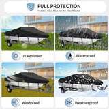 Darrahopens Outdoor Recreation > Boating > Boating Accessories Outdoor V-shaped yacht with dust cover, sunscreen and rainproof boat cover, Teflon boat body protection cover In Australia - Darrahopens
