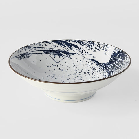 Darrahopens Outdoor Recreation > Boating > Boating Accessories Ramen Bowl 24.5cm Hokusai Great Wave Design