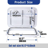 Darrahopens Outdoor Recreation > Boating > Boating Accessories Rectangular Marine Deck Access Hatch with Lid, Boat Storage Inspection Hatch for Yachts, Kayaks and Compartments, White, 44 x 31.5 cm In Australia - Darrahopens