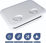Darrahopens Outdoor Recreation > Boating > Boating Accessories Rectangular Marine Deck Access Hatch with Lid, Boat Storage Inspection Hatch for Yachts, Kayaks and Compartments, White, 44 x 31.5 cm In Australia - Darrahopens