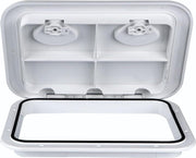Darrahopens Outdoor Recreation > Boating > Boating Accessories Rectangular Marine Deck Access Hatch with Lid, Boat Storage Inspection Hatch for Yachts, Kayaks and Compartments, White, 44 x 31.5 cm In Australia - Darrahopens