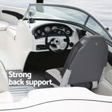 Darrahopens Outdoor Recreation > Boating > Boating Accessories Seamanship 2X Folding Boat Seats with 2X Adjustable Pedestals 34–46cm Marine Seat Swivel High Back 12cm Padding Black