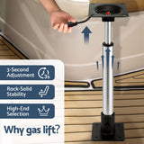 Darrahopens Outdoor Recreation > Boating > Boating Accessories Seamanship 2X Folding Boat Seats with 2X Adjustable Pedestals 55–75cm Marine Swivel Low Back 13cm Padding Charcoal