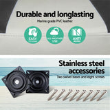 Darrahopens Outdoor Recreation > Boating > Boating Accessories Seamanship 2X Folding Boat Seats with 2X Adjustable Pedestals 55–75cm Marine Swivel Low Back 13cm Padding Charcoal