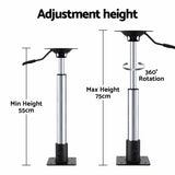 Darrahopens Outdoor Recreation > Boating > Boating Accessories Seamanship Boat Seat Pedestal 55–75cm Adjustable Gas Lift 360 Degrees Swivel 2 Pack
