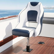 Darrahopens Outdoor Recreation > Boating > Boating Accessories Seamanship Captain Bucket Boat Seats Flip Up Bolster Swivel 15cm Padding with Adjustable Pedestals 34–46cm Blue