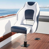 Darrahopens Outdoor Recreation > Boating > Boating Accessories Seamanship Captain Bucket Boat Seats Flip Up Bolster Swivel 15cm Padding with Adjustable Pedestals 34–46cm Blue