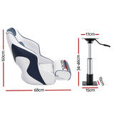 Darrahopens Outdoor Recreation > Boating > Boating Accessories Seamanship Captain Bucket Boat Seats Flip Up Bolster Swivel 15cm Padding with Adjustable Pedestals 34–46cm Blue