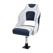 Darrahopens Outdoor Recreation > Boating > Boating Accessories Seamanship Captain Bucket Boat Seats Flip Up Bolster Swivel 15cm Padding with Adjustable Pedestals 34–46cm Blue