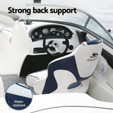 Darrahopens Outdoor Recreation > Boating > Boating Accessories Seamanship Captain Bucket Boat Seats Flip Up Bolster Swivel 15cm Padding with Adjustable Pedestals 55–75cm Blue