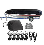 Darrahopens Outdoor Recreation > Boating > Boating Accessories Square Boat 17-20FT (625cm × 360cm):Boat Cover Trailerable Marine Grade 210D grey