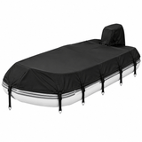 Darrahopens Outdoor Recreation > Boating > Boating Accessories Trailerable 600D Oxford Pontoon Boat Cover with Integrated Attached Motor Hood, One‑Piece All‑In‑One Waterproof UV‑Resistant Boat Protector(25-28FT(984*475cm)) In Australia - Darrahopens