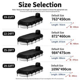 Darrahopens Outdoor Recreation > Boating > Boating Accessories Trailerable 600D Oxford Pontoon Boat Cover with Integrated Attached Motor Hood, One‑Piece All‑In‑One Waterproof UV‑Resistant Boat Protector(29-32FT(1096*490cm)) In Australia - Darrahopens