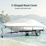 Darrahopens Outdoor Recreation > Boating > Boating Accessories Trailerable Boat Cover – Heavy Duty Waterproof Tarp with Storage Bag, Designed for V-Hull, Fish & Ski, Runabout, Bass & Fishing Boats,16-18FTBlack