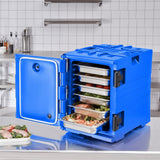 Darrahopens Outdoor Recreation > Boating > Boating Accessories VEVOR Insulated Food Pan Carrier, 90L Hot Box for Catering, Food Box Carrier with Double Buckles, Front Loading Food Warmer with Handles, Stackable End Loader for Restaurant, Canteen