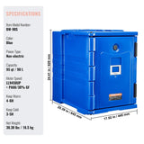Darrahopens Outdoor Recreation > Boating > Boating Accessories VEVOR Insulated Food Pan Carrier, 90L Hot Box for Catering, Food Box Carrier with Double Buckles, Front Loading Food Warmer with Handles, Stackable End Loader for Restaurant, Canteen