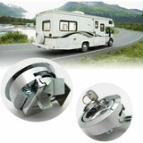 Darrahopens Outdoor Recreation > Boating > Boating Accessories Zinc Alloy Marine Boat Hatch Lock Pull Recessed Locking Door for Yacht Trailer Motorhome Deck Hatch Cabinet Compatible with DEBUNS