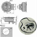 Darrahopens Outdoor Recreation > Boating > Boating Accessories Zinc Alloy Marine Boat Hatch Lock Pull Recessed Locking Door for Yacht Trailer Motorhome Deck Hatch Cabinet Compatible with DEBUNS