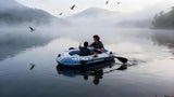 Darrahopens Outdoor Recreation > Boating > Canoes & Kayaks 2-Person Inflatable Boat: 190x100cm Thick PVC Raft for Lakes/Pools – 180kg Capacity with Oars & Pump